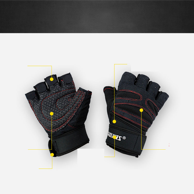 Non-Slip Half-Finger for Weightlifting
