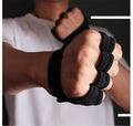 Black Breathable Gym Half Finger Protector Gloves