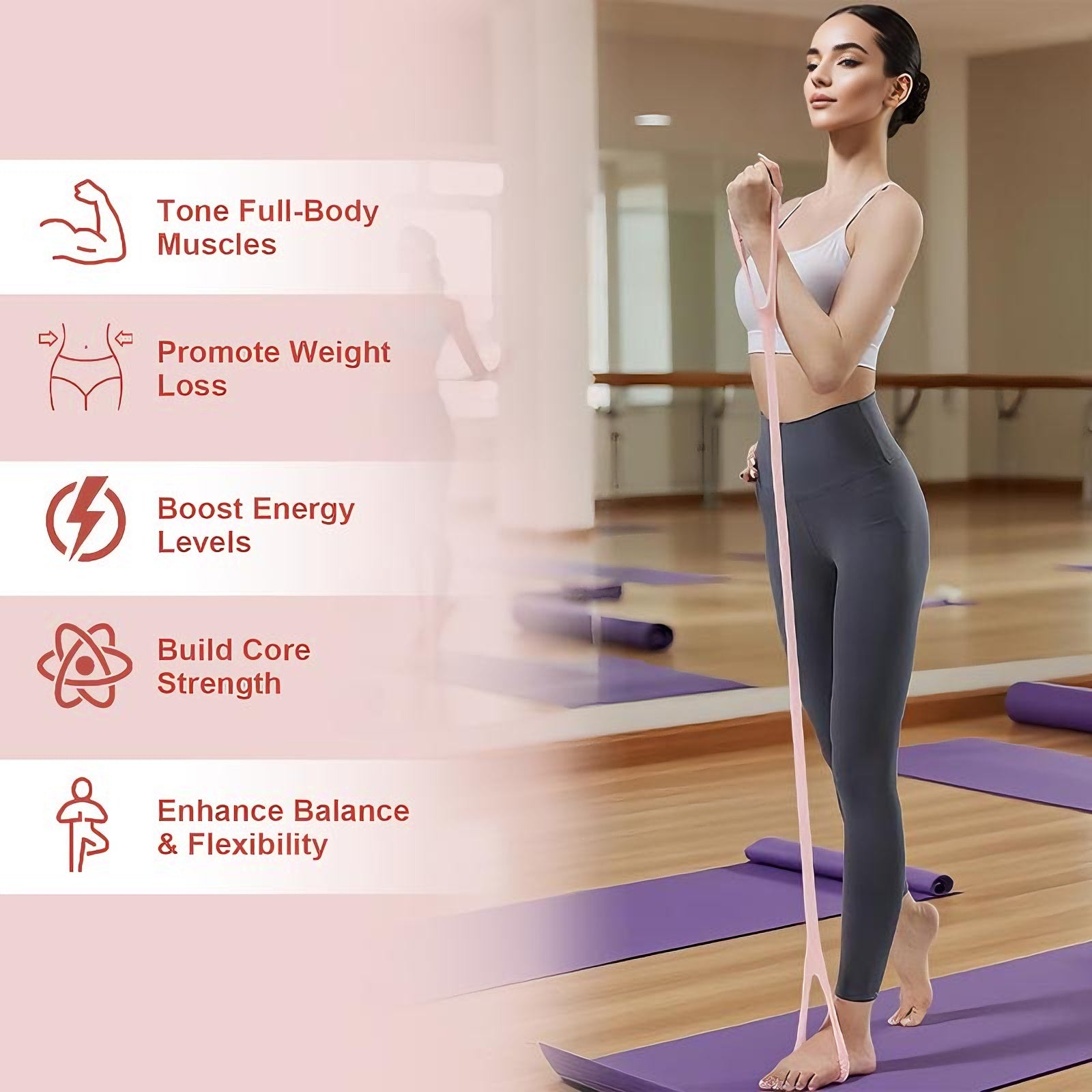 Silicone Yoga Resistance Stretch Band