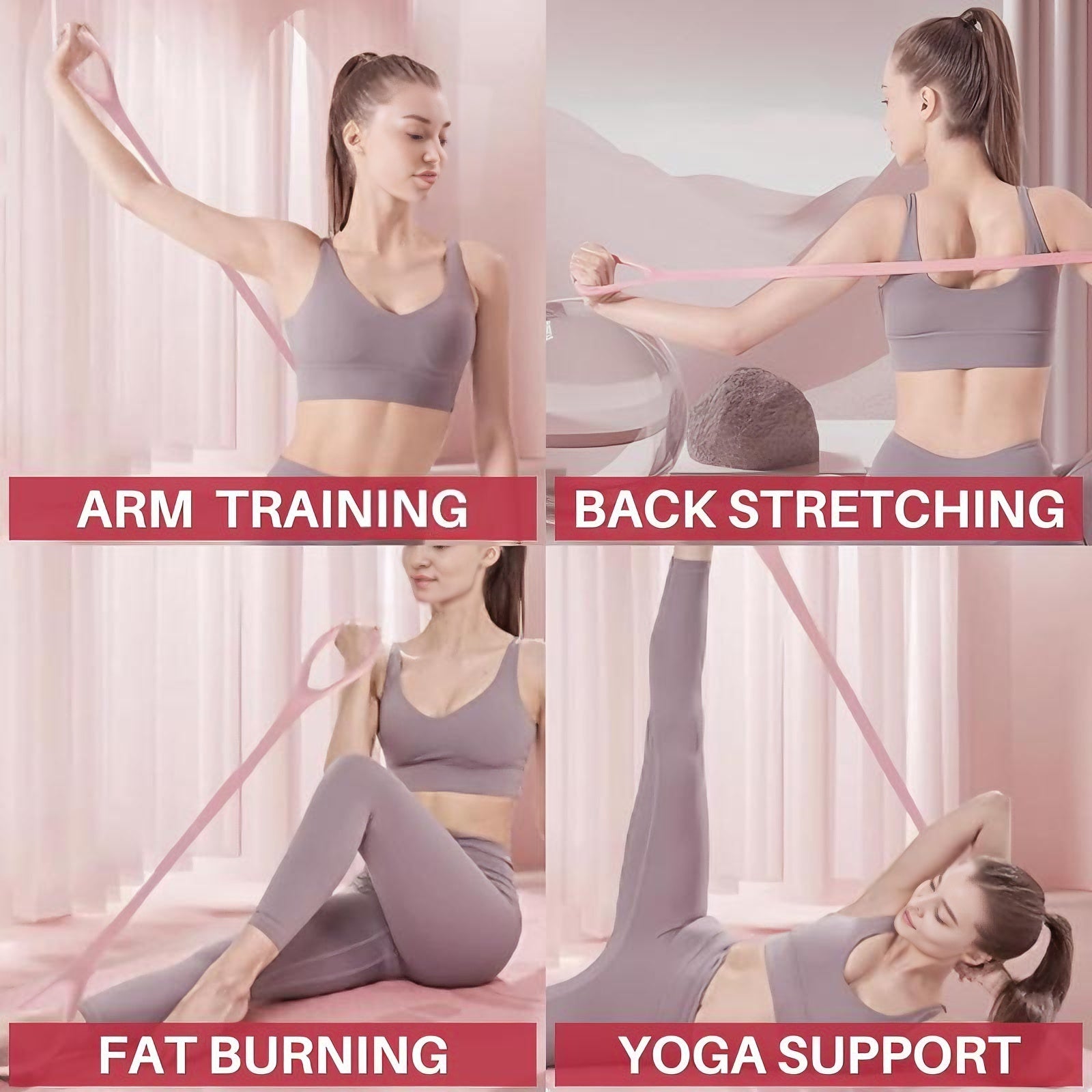 Silicone Yoga Resistance Stretch Band