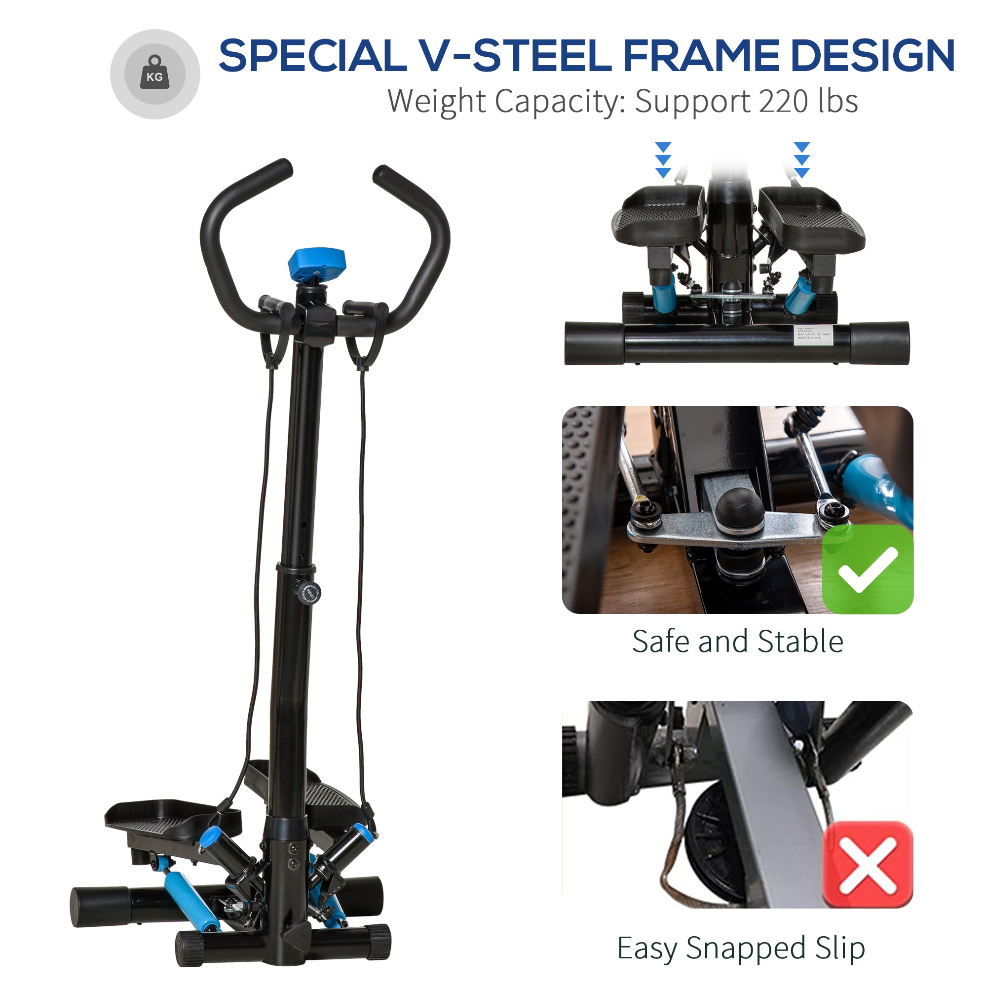 Adjustable Twist Stepper Fitness Machine
